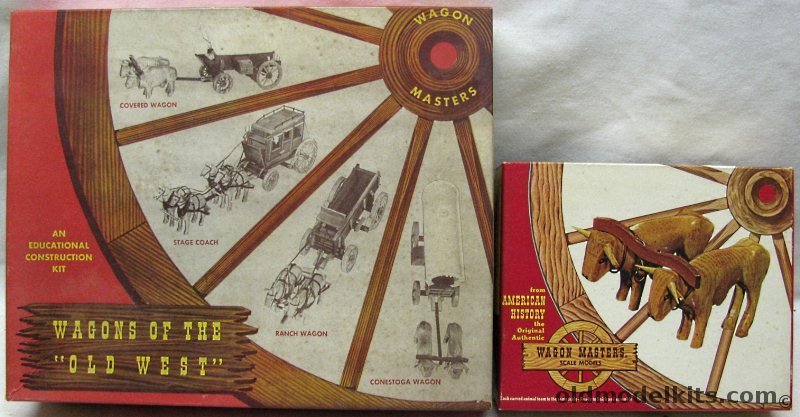 Wagon Masters Chuck Wagon - 'Wagons of the Old West' - With Wagon Masters Ox Team Kit, 106 plastic model kit